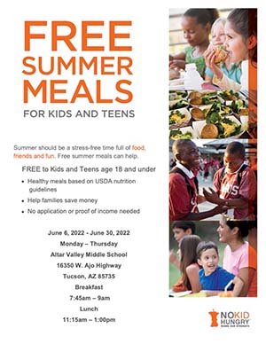 Free Summer Meals flyer