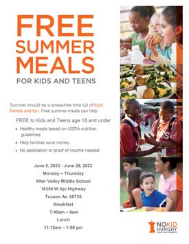 Summer Meal Program flyer